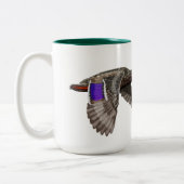 Mallard Duck Lovers Zweifarbige Tasse (Links)