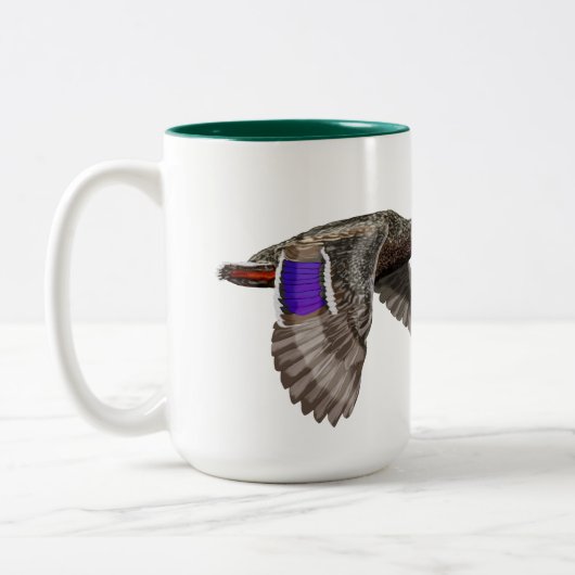 Mallard Duck Lovers Zweifarbige Tasse (Links)