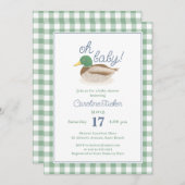 Mallard Duck OH BABY Country Hunting Baby Show Einladung (Vorne/Hinten)