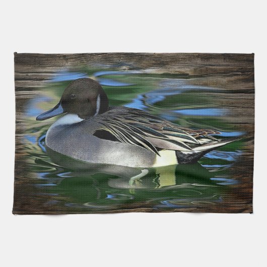 Mallard Duck on Lake Geschirrtuch (Horizontal)