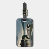 Mallard Duck on The Lake Gepäckanhänger (Vorderseite vertikal)