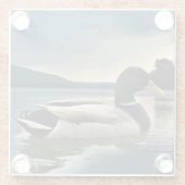 Mallard Duck on The Lake Glasuntersetzer (Rückseite)