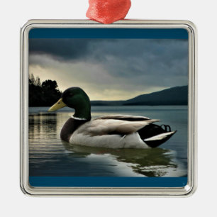 Mallard Duck on The Lake Ornament Aus Metall