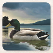Mallard Duck on The Lake Rechteckiger Pappuntersetzer (Vorderseite)