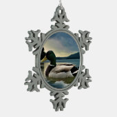 Mallard Duck on The Lake Schneeflocken Zinn-Ornament (Links)