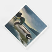 Mallard Duck on The Lake Serviette (Ecke)