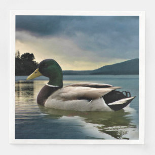 Mallard Duck on The Lake Serviette