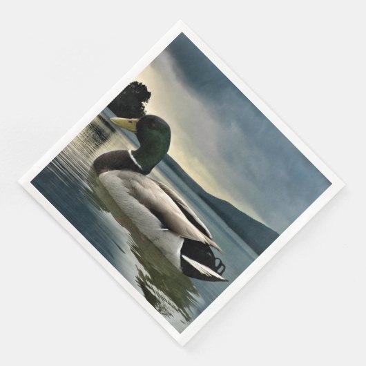 Mallard Duck on The Lake Serviette (Ecke)