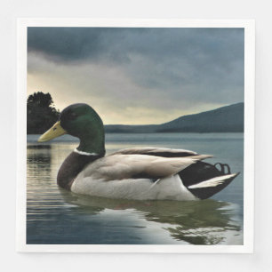 Mallard Duck on The Lake Serviette
