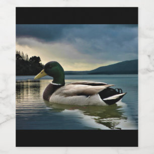 Mallard Duck on The Lake Weinetikett