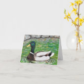 Mallard Duck Painting Karte (Gelbe Blume)