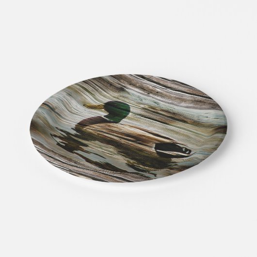 Mallard Duck Pappteller (Schrägansicht)