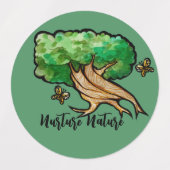 Mallard Duck Peony Nature Lovers Etiketten (Design 2)