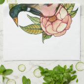 Mallard Duck Peony Nature Lovers Geschirrtuch (Gefaltet)