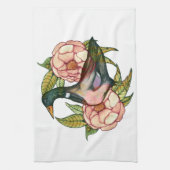 Mallard Duck Peony Nature Lovers Geschirrtuch (Vertikal)