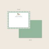 Mallard Duck Preppy Gingham Baby Boy Mitteilungska Einladung