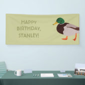 Mallard Duck Realistische Illustration Personalisi Banner (Messe)