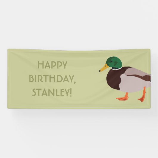 Mallard Duck Realistische Illustration Personalisi Banner (Horizontal)