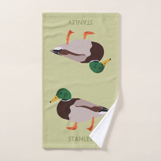 Mallard Duck Realistische Illustration Personalisi Handtuch (Handtuch)