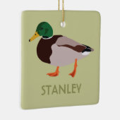 Mallard Duck Realistische Illustration Personalisi Keramikornament (Rechts)