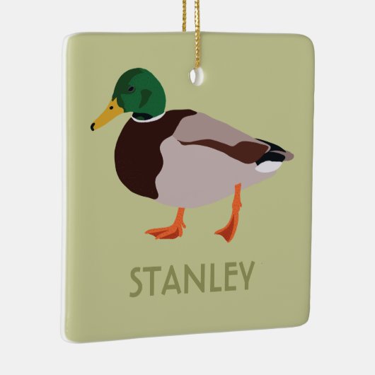 Mallard Duck Realistische Illustration Personalisi Keramikornament (Rechts)