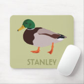 Mallard Duck Realistische Illustration Personalisi Mousepad (Mit Mouse)