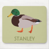 Mallard Duck Realistische Illustration Personalisi Mousepad (Vorne)