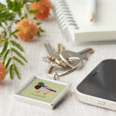 Mallard Duck Realistische Illustration Personalisi Schlüsselanhänger (Seite)