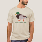 Mallard Duck Realistische Illustration Personalisi T-Shirt (Vorderseite)