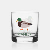 Mallard Duck Realistische Illustration Personalisi Whiskyglas (Vorderseite)
