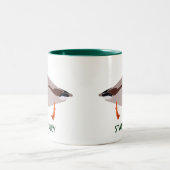 Mallard Duck Realistische Illustration Personalisi Zweifarbige Tasse (Mittel)