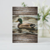 Mallard Duck Save The Date (Stehend Vorderseite)