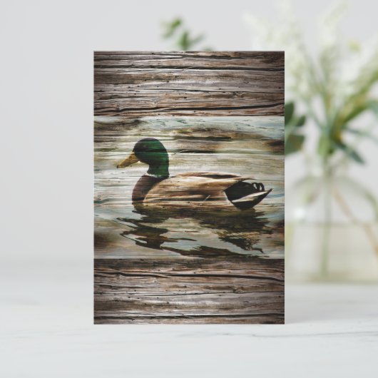 Mallard Duck Save The Date (Stehend Vorderseite)
