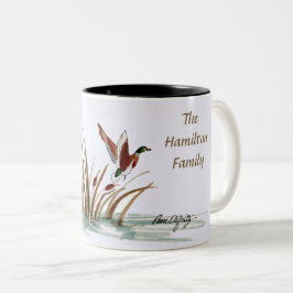 Mallard Duck Scene Zweifarbige Tasse