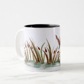 Mallard Duck Scene Zweifarbige Tasse (Vorderseite Links)