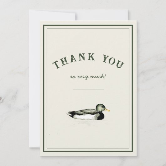 Mallard Duck Thank You Card Einladung (Vorderseite)