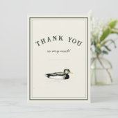 Mallard Duck Thank You Card Einladung (Stehend Vorderseite)