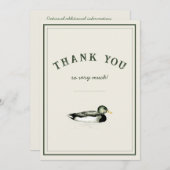 Mallard Duck Thank You Card Einladung (Vorne/Hinten)