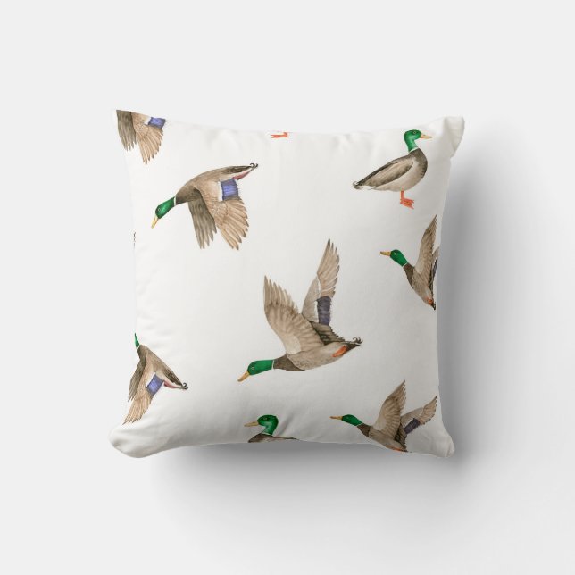 Mallard Duck throw Kissen (Vorderseite)