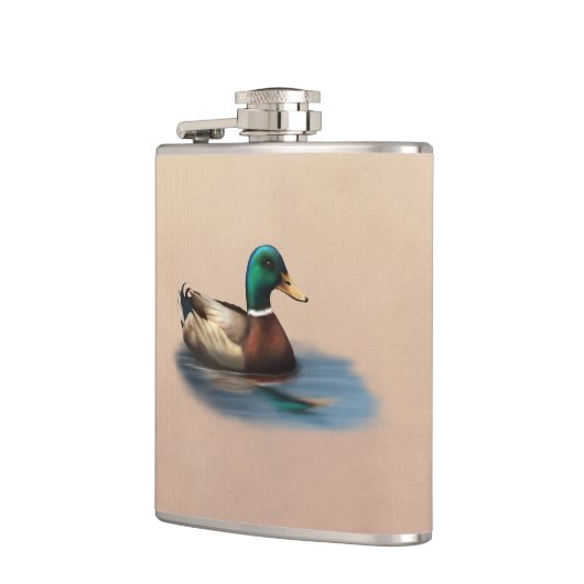 Mallard Duck Vinyl Wrapped Flask Flachmann (Links)