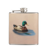 Mallard Duck Vinyl Wrapped Flask Flachmann (Vorderseite)