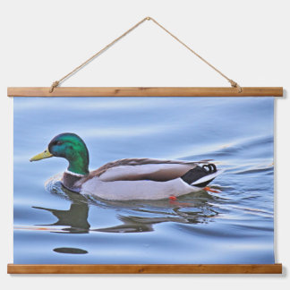 Mallard Duck Wandteppich Mit Holzrahmen