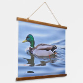 Mallard Duck Wandteppich Mit Holzrahmen (Gewinkelt)