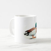 Mallard Duck Watercolor Kaffeetasse (Vorderseite Links)