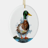 Mallard Duck Watercolor Keramik Ornament (Rechts)