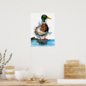 Mallard Duck Watercolor Poster (Küche)