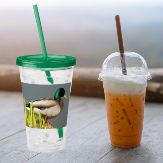 Mallard Duck Wildlife Foto Acryltrinkbecher