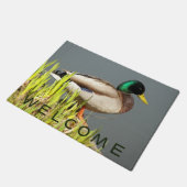 Mallard Duck Wildlife Foto Willkommen Fußmatte (Schrägansicht)