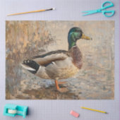 Mallard Duck Wildlife Painting Decoupage Seidenpapier (Basteln)