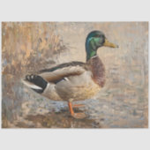 Mallard Duck Wildlife Painting Decoupage Seidenpapier (Vorderseite)